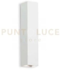 Look square applique a parete 2 luci attacco gu10 bianca 30cm l.6cm...