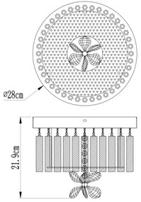 Globo 68397-12 - Plafoniera LED MATHILDA LED/12W/230V