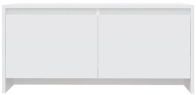 Tavolino da salotto bianco 90x50x41,5 cm in legno multistrato