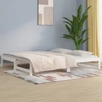 Dormeuse Estraibile Bianca 2x(90x200) cm Legno Massello di Pino cod mxl 62029