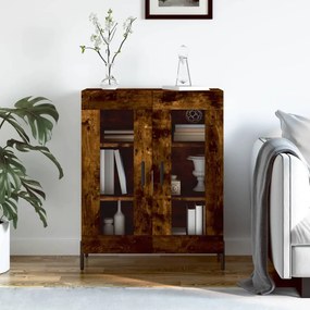 Credenza Rovere Fumo 69,5x34x90 Cm İn Legno Multistrato /