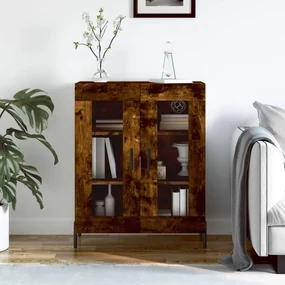 Credenza Rovere Fumo 69,5x34x90 Cm İn Legno Multistrato /