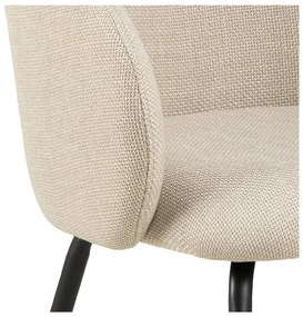 Set di sedie da pranzo color crema in imbottito 2 pz Eleanor – Actona