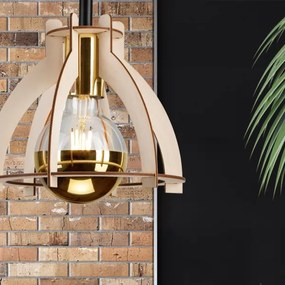 Lampadario a plafone LANDO 1xE27/15W/230V faggio