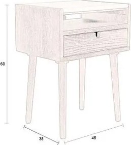 Comodino marrone Arda – Dutchbone