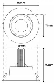 Faro LED da Incasso 15W Orientabile foro Ø100mm con driver Philips Colore  Bianco Naturale 4.000K