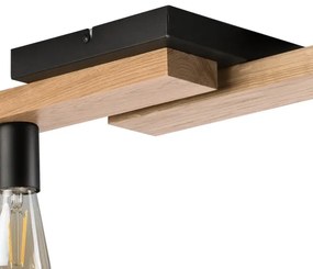 Lampadario a plafone MATTE 2xE27/15W/230V + 3xG9/5W/230V nero/quercia