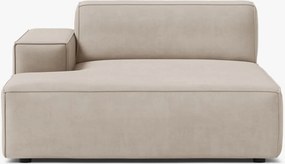 Modulo chaise longue Jodie con bracciolo in velluto – L162 cm