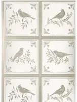 Nina Campbell Carta da parati Fortoiseau - Ivory/ Silver