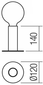 Redo 01-2131 - Lampada da tavolo Touch RIVET 1xE27/42W/230V rame