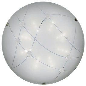 Apparecchio da soffitto LED bianco-verde con diffusore in vetro ø 30 cm Duca - Candellux Lighting