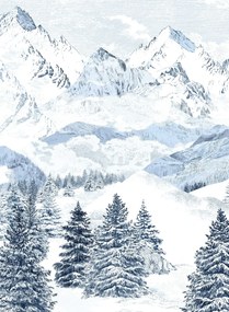 Isidore Leroy Wandbild Les Cimes Bleu - Panel A