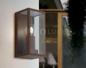 Applique mondrian bronzo 1 luce attacco e27 ip44 11x13x23,6cm in me...
