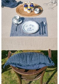 Cuscino decorativo in cotone blu Waffle, 45 x 45 cm - Tiseco Home Studio