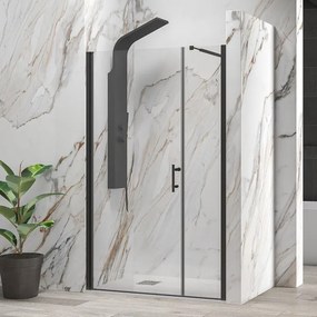 Kamalu - Porta doccia nero opaco 95 cm battente e anta fissa | KS5000N