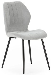 Set di sedie da pranzo grigio chiaro 4 pz Milu - Marckeric