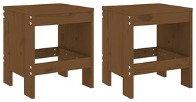 Set da bistrot da giardino 3 pz miele in legno massello di pino