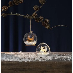 Decorazione luminosa con motivo natalizio in colore naturale ø 8 cm Fauna - Star Trading