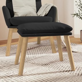 Poggiapiedi Nero 45x29,5x35 Cm İn Velluto /