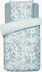 Set lenzuola in raso di cotone Fleurs Esquissées, varie misure