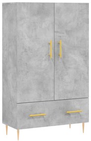 Credenza grigio cemento 69,5x31x115 cm in legno multistrato