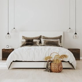 Comodini 2pz Con Cassetto Rovere Fumo /
