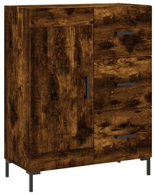 Credenza Rovere Fumo  69,5x34x180 cm in Legno Multistrato