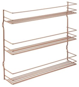 Portaspezie a parete con 3 ripiani in rame - Metaltex
