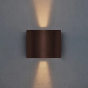 Brilagi - Lampada da parete LED per esterni RONDO LED/6W/230V marrone IP54