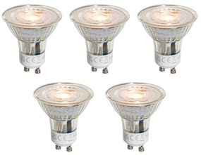 Set di 5 Lampadine LED GU10 trasparenti 50mm 3W 250 lm 2200K