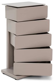 Cassettiera in metallo grigio-beige 37x72,5 cm Joey - Spinder Design