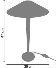 Tosel  Lampade d’ufficio lampada da comodino tondo metallo arancia  Tosel