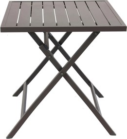 ABELUS - set tavolo in alluminio cm 70 x 70 x 73 h con 2 sedie Abelus