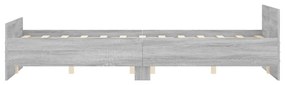 Giroletto con testiera e pediera grigio sonoma 135x190 cm
