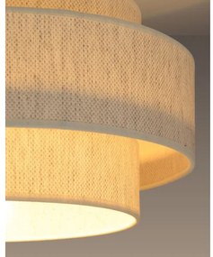 Lampadario a sospensione con cavo BOHO 1xE27/60W/230V Ø 40 cm bianco
