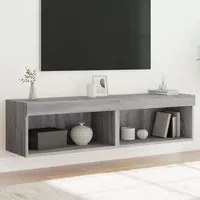 Mobili Porta TV con Luci LED 2pz Grigio Sonoma 60x30x30 cm 837138