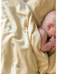 Set copripiumino e federa da bambini giallo chiaro in cotone organico per culla 70x100 cm Sea Garden – Cam Cam Copenhagen