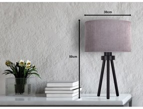 Duolla - Lampada da tavolo LYON 1xE27/15W/230V diametro 30 cm grigio
