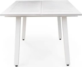 Tavolo In Alluminio Quadrato Da Esterno 145x100-145 Cm Bianco