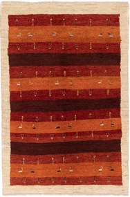 Gabbeh Tappeto 120x180 Rosso (Iran) Annodato A Mano