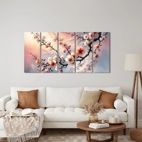 Quadri 5 pezzi – Ramo in fiore