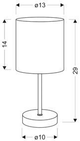 Lampada da tavolo EMILY 1xE14/40W/230V color crema/cromo lucido