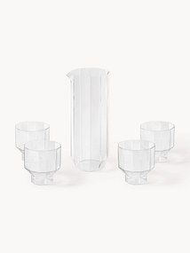 Set di caraffa e bicchieri in vetro soffiato Angoli 5 pz