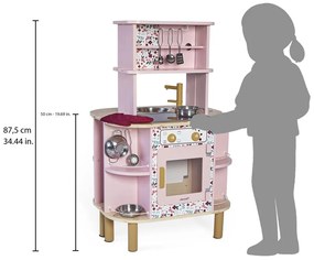 Cucina in legno per bambini double-face con lavatrice - Twist