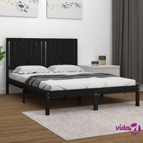 Struttura letto Legno massello di pino 140x190 cm Bianco