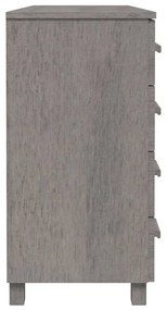 Credenza hamar grigio chiaro 113x40x80cm legno massello di pino
