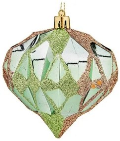 Palle di Natale Diamante Ø 8 cm 6 Unità Verde Plastica