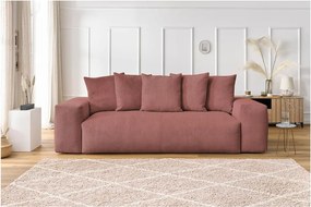 Divano in rosa chiaro con rivestimento in velluto a coste 280 cm Voltaire – Bobochic Paris