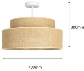 Lampadario a plafone BOHO 1xE27/60W/230V diametro 40 cm beige