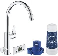 Miscelatore per lavello Blue Pure BauCurve con sistema filtr. acqua cromo